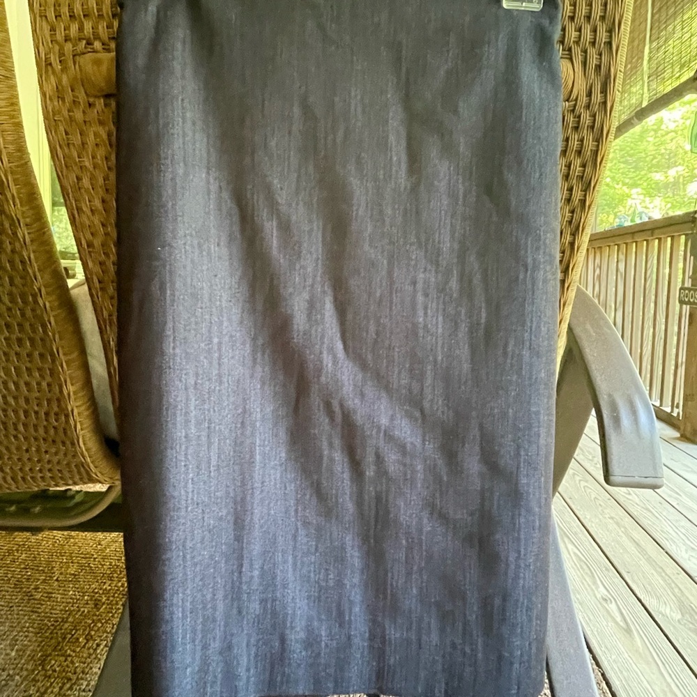 Classic Dark Denim-look Women's Skirt Suit - Picture 2 of 9